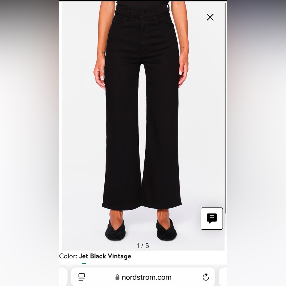 DL1961 Hepburn High Waist Ankle Wide Leg Jeans